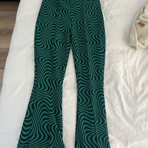 ZARA STRIPED FLARE PANTS